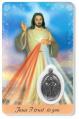  PRAYER CARD DIVINE MERCY WITH MEDAL 