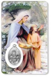  PRAYER CARD ST. ANN WITH MEDAL 