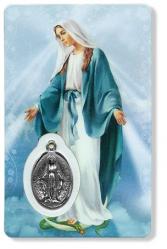  PRAYER CARD OUR LADY OF GRACE WITH MEDAL 