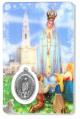  PRAYER CARD MARY OUR LADY OF FATIMA WITH MEDAL 