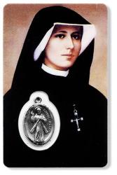 PRAYER CARD ST. FAUSTINA WITH MEDAL 