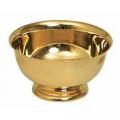 Baptismal or Lavabo Bowl, Gold Plated, 4" - 10" Sizes Available 