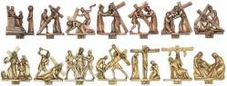  Stations of the Cross, 1-14, Bronze or Gold Plated, Unmounted 