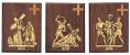  Stations of the Cross, 1-14, Mounted on Wood, Bronze or Gold Plated 