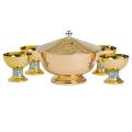  Communion Set, 5 Pieces, Gold Plated 