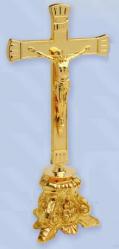  Altar Crucifix, Gold Plated, 10-3/4\" 