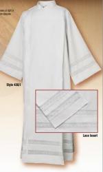  Alb Adult Front Wrap with Lace Insert - Choice of Fabric & COLOUR 