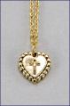 Pendant First Communion Cross with Heart 