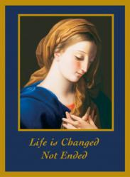  Deceased Mass Card Madonna (Life Has Changed Not Ended) 100/box 