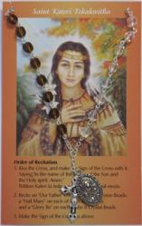  Chaplet St. Kateri Tekakwitha with Prayer Card & Medal 