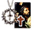  PENDANT CROSS & CROWN OF THORNS with PRAYER CARD 