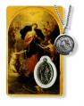  PENDANT MARY OUR LADY UNDOER OF KNOTS AND PRAYER CARD 