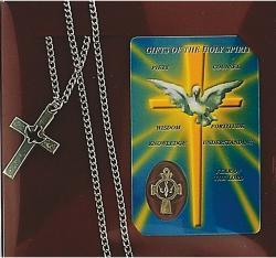  Pendant Holy Spirit Cross with Prayer Card 