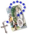  AUTO ROSARY OUR LADY OF LOURDES WITH HOLY CARD 