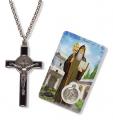  Pendant St. Benedict Cross with Prayer Card & Medal 