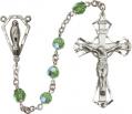  Rosary Green Peridot Swarovski Sterling Silver 