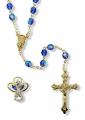  Rosary Blue Sapphire & Angel Pin - SEPTEMBER Birthstone 
