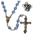  Rosary Blue Zircon & Angel Pin - DECEMBER Birthstone 