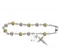  Bracelet Sterling Silver & Gold Filled Rosary Bracelet 