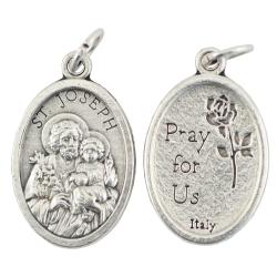  Medal Oxidized St. Joseph / Prayer for Us 12/PKG (QTY Discount .90 ea) 
