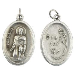 Medal Oxidized St. Peregrine / Pray for Us 12/PKG (QTY Discount .90 ea) 