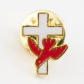  Lapel Pin Confirmation White Cross/Dove (QTY Discount $2.99) 