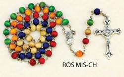  CHILDREN\'S ROSARY MULTI COLORED WOOD 