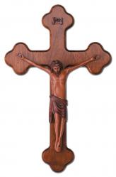  Crucifix 12 inch Mahogany 