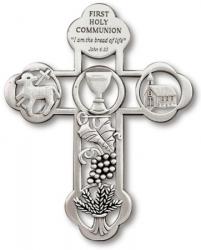  Children\'s Cross First Communion Pewter 
