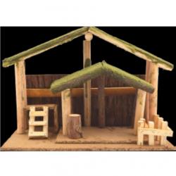  Nativity Stable with Grass 10 x 14 inch 