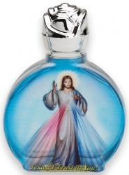  Holy Water Bottle Divine Mercy Glass 
