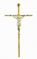  Crucifix 9.5\" Brass Metal, Halo 