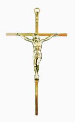  Crucifix 7.5\" Gold Metal (QTY Discount $17.50) 
