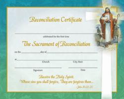  Reconciliation Certificate 50/box (LIMITED SUPPLIES) 