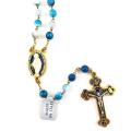  Rosary Blue Agate Marian 