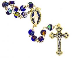  Rosary Blue Murano Beads 