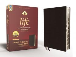 Niv, Life Application Study Bible, Third Edition, Bonded Leather, Black, Indexed, Red Letter Edition 