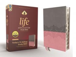  Niv, Life Application Study Bible, Third Edition, Leathersoft, Gray/Pink, Indexed, Red Letter Edition 