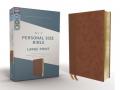  Niv, Personal Size Bible, Large Print, Leathersoft, Brown, Red Letter Edition, Comfort Print 