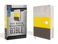  Niv, Boys' Backpack Bible, Compact, Leathersoft, Yellow/Gray, Red Letter Edition, Comfort Print 