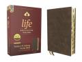  Niv, Life Application Study Bible, Third Edition, Bonded Leather, Brown, Red Letter, Thumb Indexed 