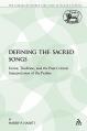  Defining the Sacred Songs: Genre, Tradition, and the Post-Critical Interpretation of the Psalms 