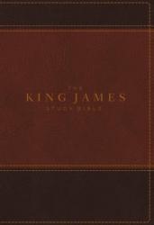  The King James Study Bible, Imitation Leather, Brown, Indexed, Full-Color Edition 