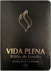  Rvr 1960 Vida Plena Biblia de Estudio - Cuero Negro / Fire Bible Black Bonded L Eather 