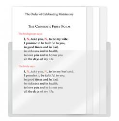  The Order of Celebrating Matrimony Couple\'s Consent Cards - Bilingual W/Pocket 