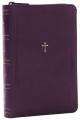  NKJV Compact Paragraph-Style Bible W/ 43,000 Cross References, Purple Leathersoft with Zipper, Red Letter, Comfort Print: Holy Bible, New King James V 